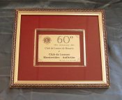 Plaquetas en cuadro con vidrio